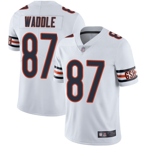 Chicago Bears Limited White Men Tom Waddle Road Jersey NFL Football #87 Vapor Untouchable->youth nfl jersey->Youth Jersey